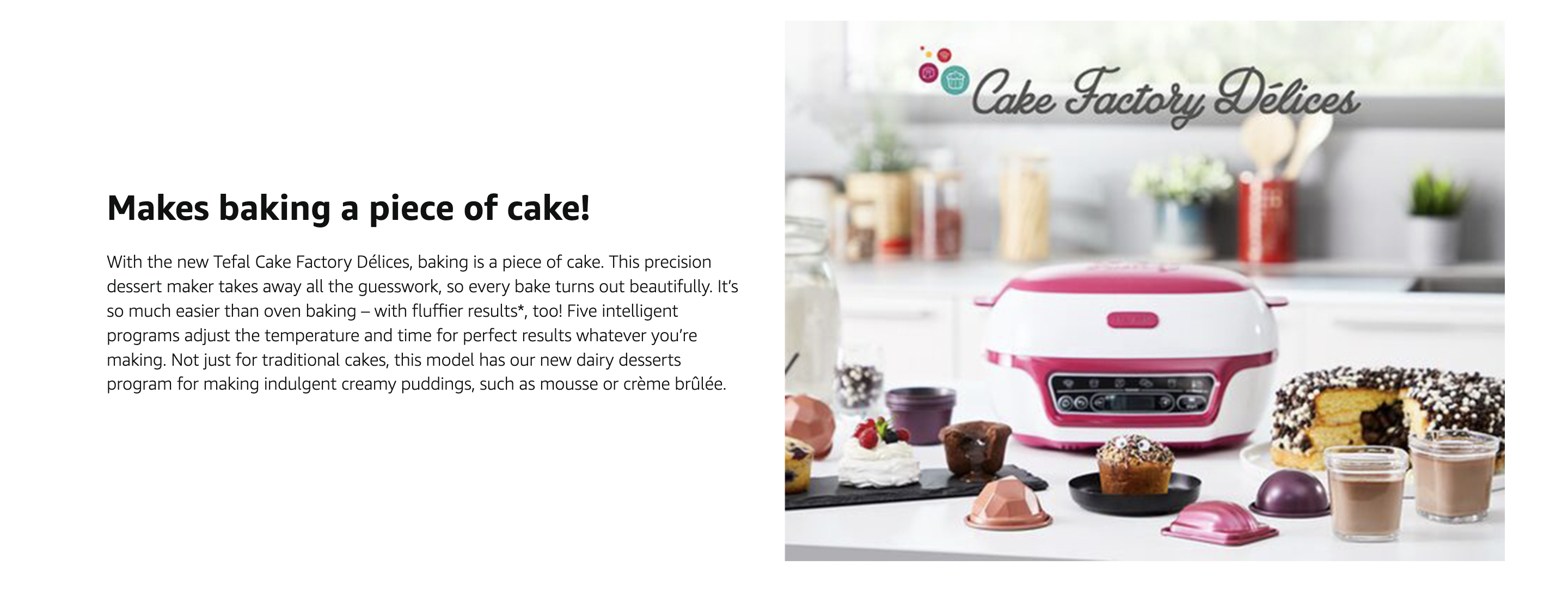 TEFAL Tefal Cake Factory Délices KD810140 Precision dessert maker