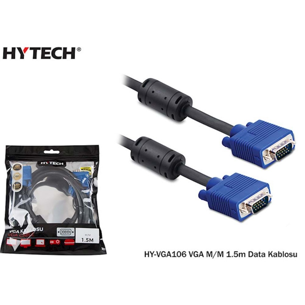 Hytech HY-VGA106 VGA MM 1.5m Data Cable Monitor