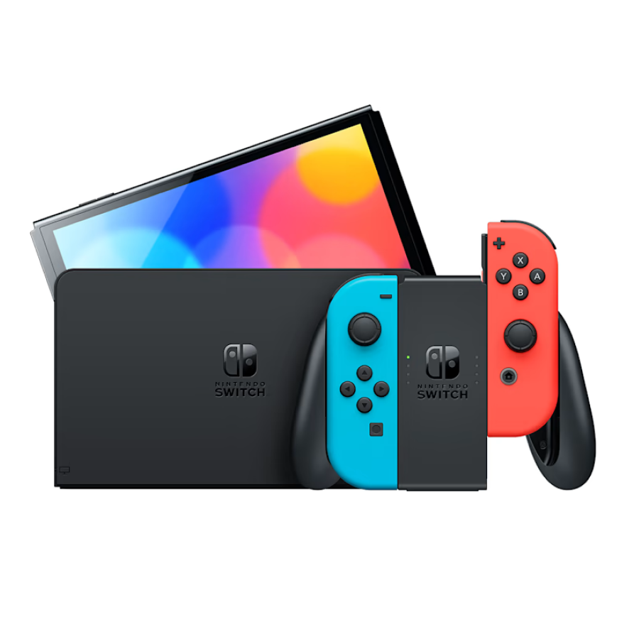 Nintendo Switch Console OLED Red-Bue Neon