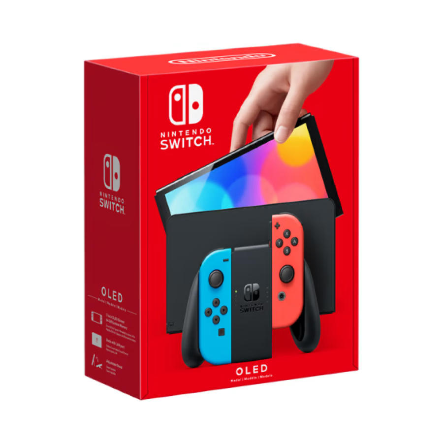 Nintendo Switch Console OLED Red-Bue Neon