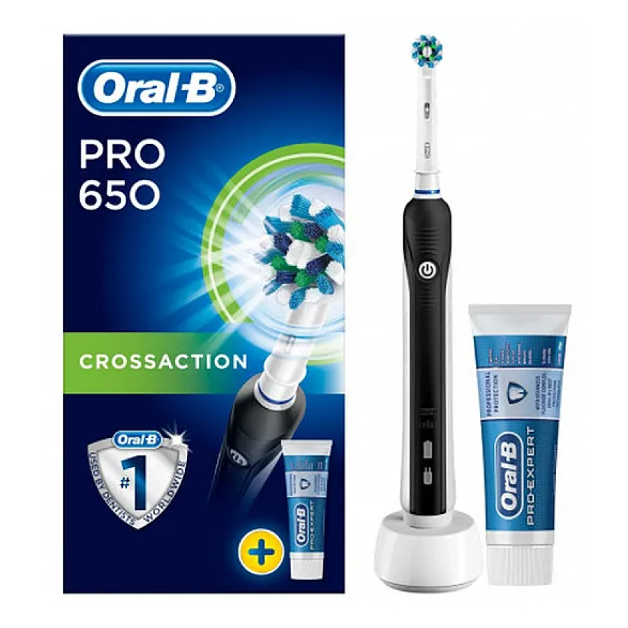 Oral-B Pro 650 CrossAction Elektrikli Diş Fırçası Siyah 91343661