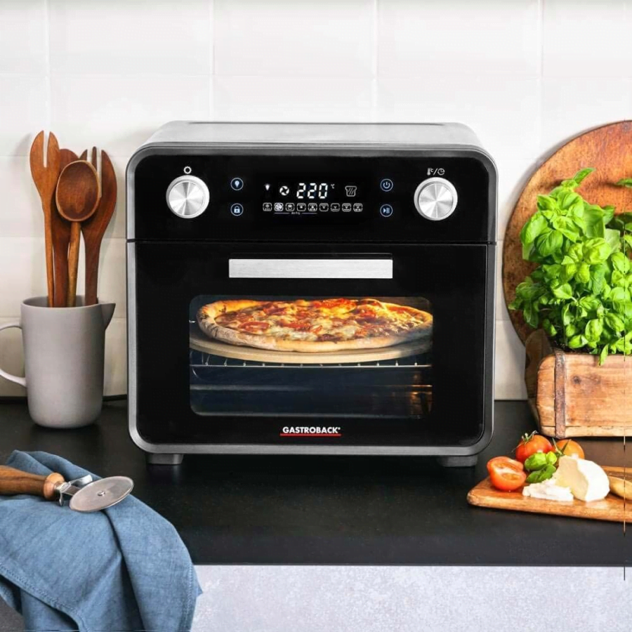 Gastroback Design Oven Pizza and Air Fryer, Black