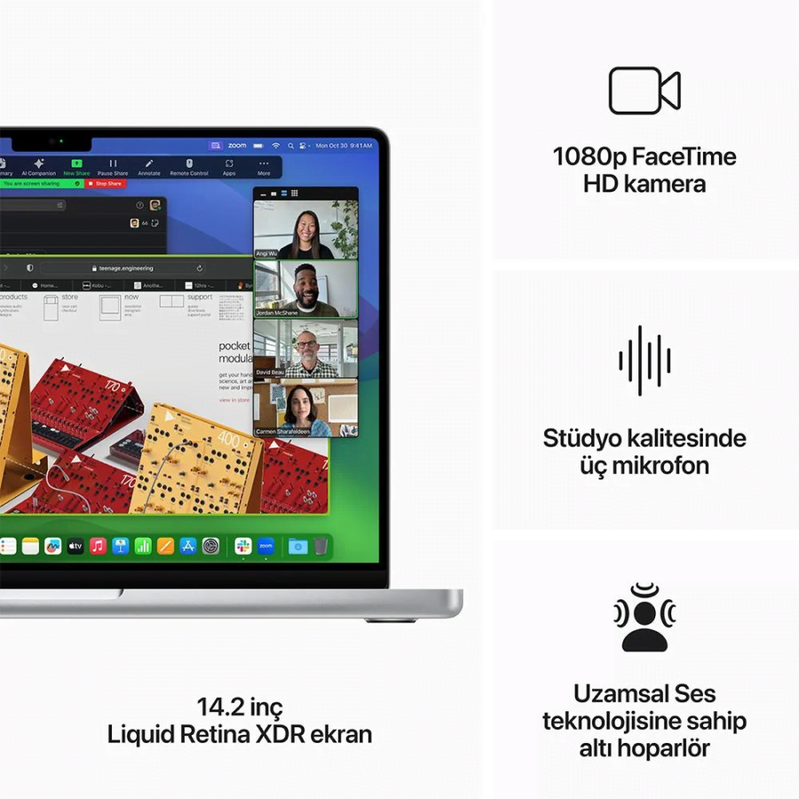 MacBook Pro 14&quot; M3 Çip 8/512GB - Uzay Grisi MTL73