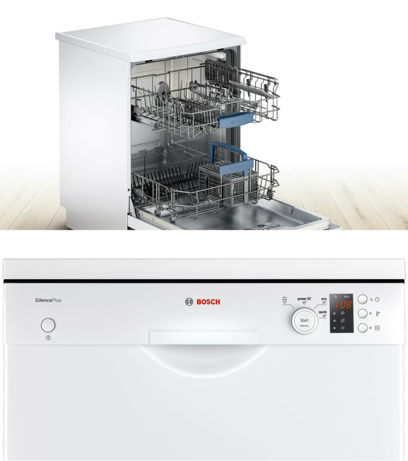 Bosch SMS43D02ME 4-Programm A+ Dishwasher White
