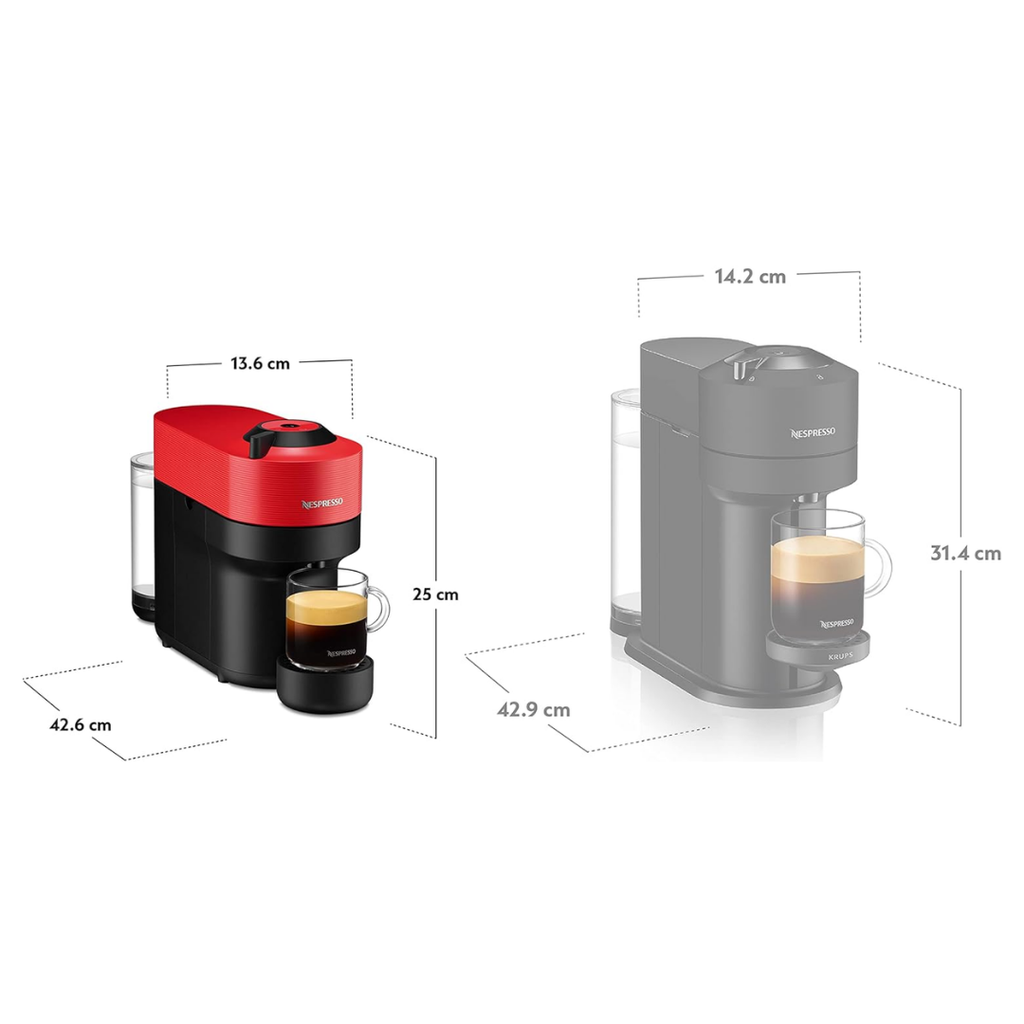 Nespresso by Krups Vertuo Pop XN920540 Smart Coffee Machine - Red