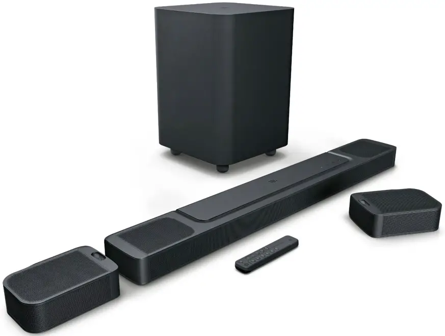 JBL Bar 1000 MultiBeam Dolby Atmos 7.1 Kanal 880W Soundbar ve Kablosuz Subwoofer - JB.JBLBAR1000PROBLKEP