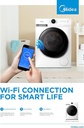 Midea 10KG Front Load Smart Washing Machine with Lunar Dial, 1400 RPM, 14 Programs, Fully Automatic Washer - MF200W100WBW