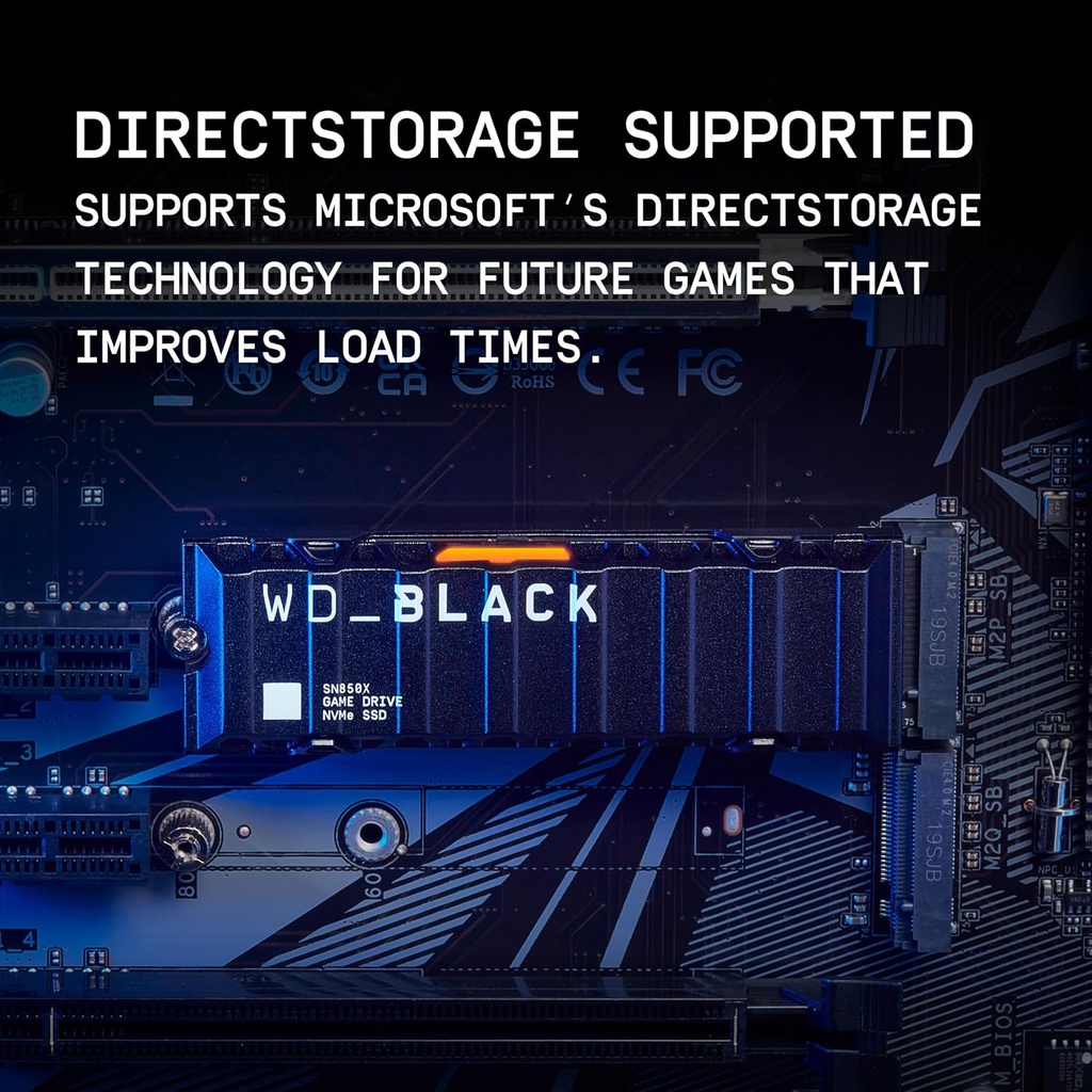 WD_BLACK 2TB SN850X NVMe SSD Internal Solid State Drive with Heatsink - Works with Playstation 5
