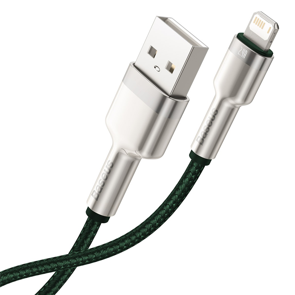 Baseus Cable Cafule Metal USB - Lightning 1m 2.4A Green