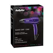 Babyliss 5282BDU 1200W Multi Voltage Nano Hair Dryer