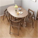 Folding dining table DM042 Rubber Wood