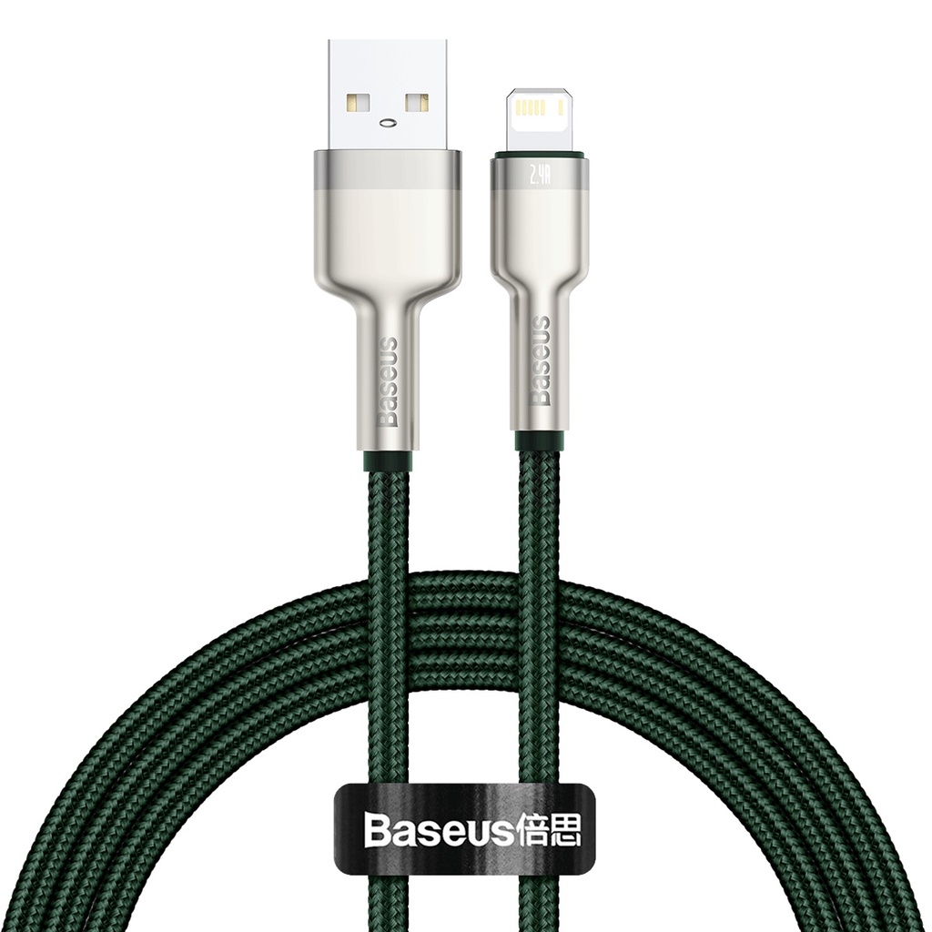 Baseus Lightning Cafule Series Metal data cable 2.4A 2m Green