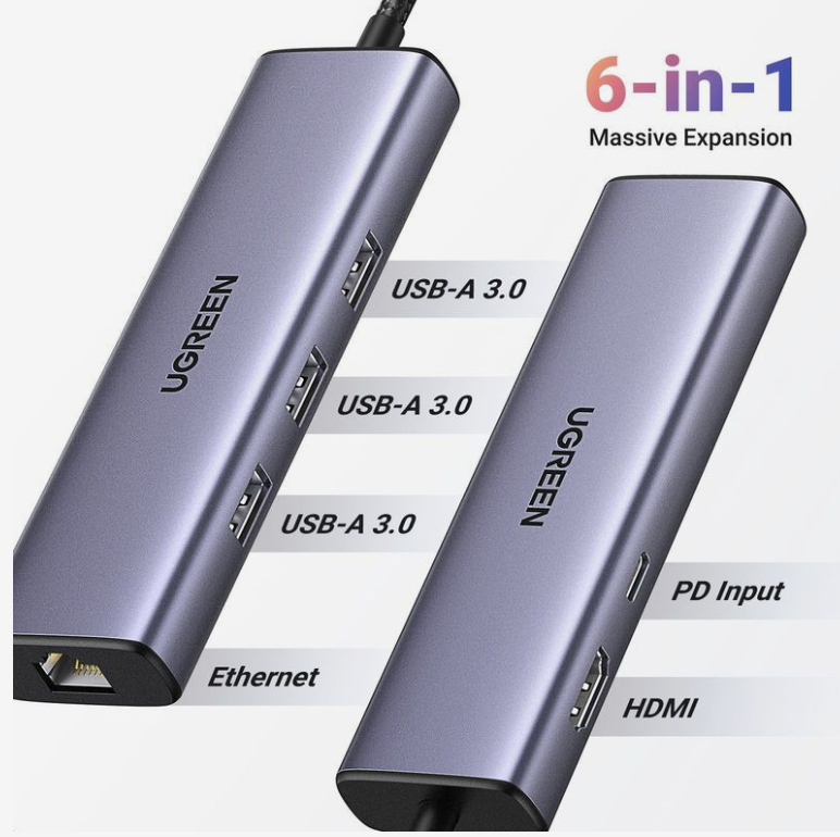 UGREEN USB 3.2 C - USB-A+USB-C Çevirici Gigabit | Sharaf Electro Store