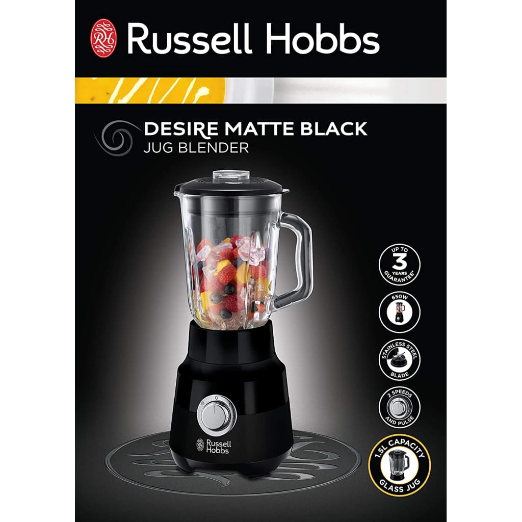 Russell Hobbs 24722 Desire Jug Blender Smoothie Maker &amp; Soup Liquidiser