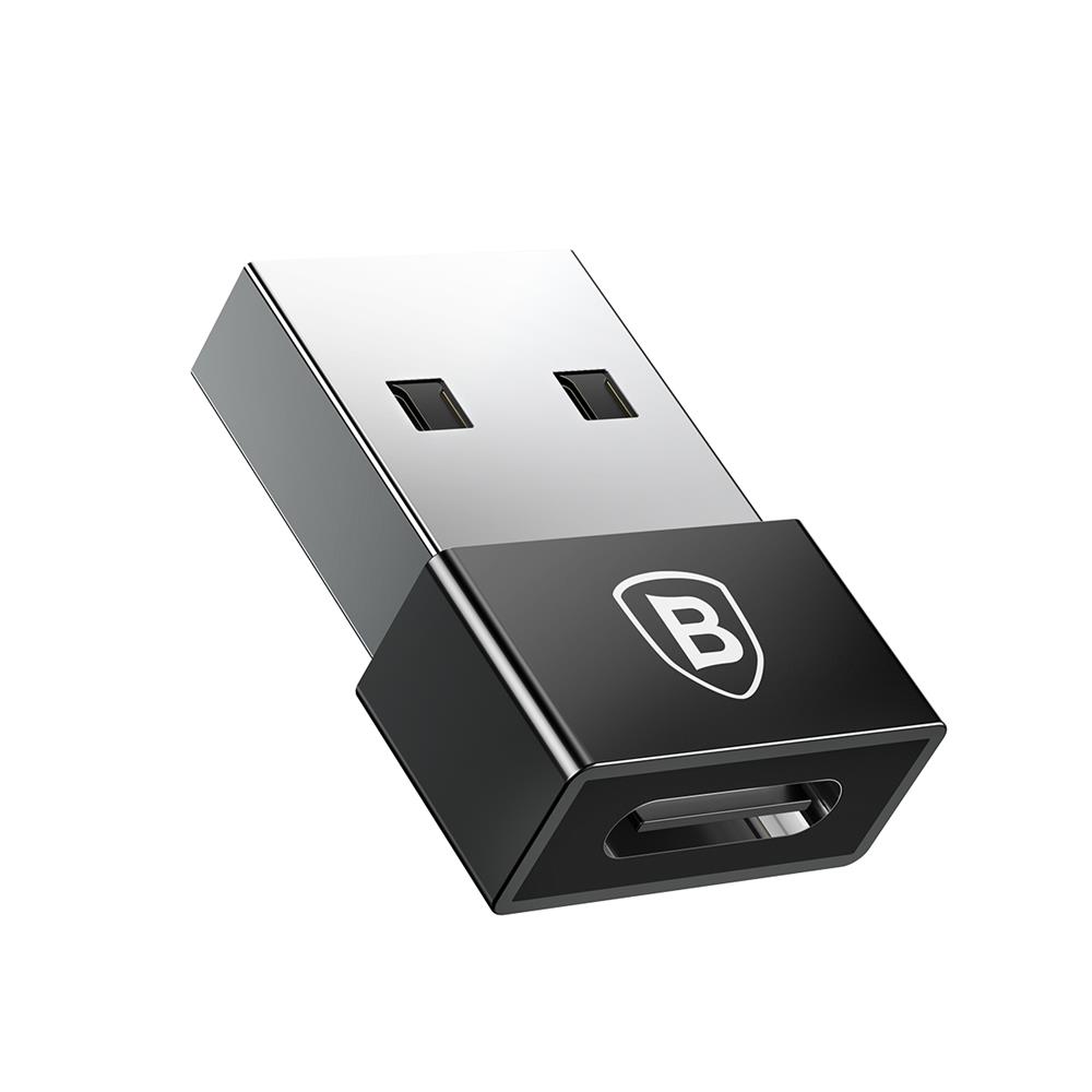 BASEUS TYPE-C FEMALE TO USB CONVERTER BLK