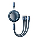 Baseus USB Cable 3-in-1 Bright Mirror 100W 1.2m Blue