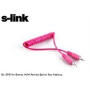S-link SL-SP3 1m Stereo M/M Spiral Audio Cable - Red