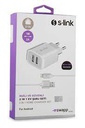 S-link Swapp SW-C625 2 Usb + iPhone Lightning 5V 2.1A Wired Home Charger Adapter