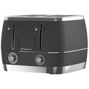 Beko Cosmopolis 4-Slice Toaster Black+Chrome - TAM8402B