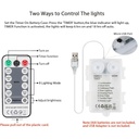 Christmas Curtain Battery Remote Controller Warm and Light Color