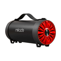 [SEG568] Mikado MD-54BT Real 13W RMS USB + SD Super Bass Bazooka Body Bt Speaker (Renk: Siyah/Kırmızı)