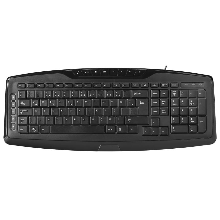 Everest KB-920 Black USB Full Size Q Office 14 Multimedia Key Keyboard