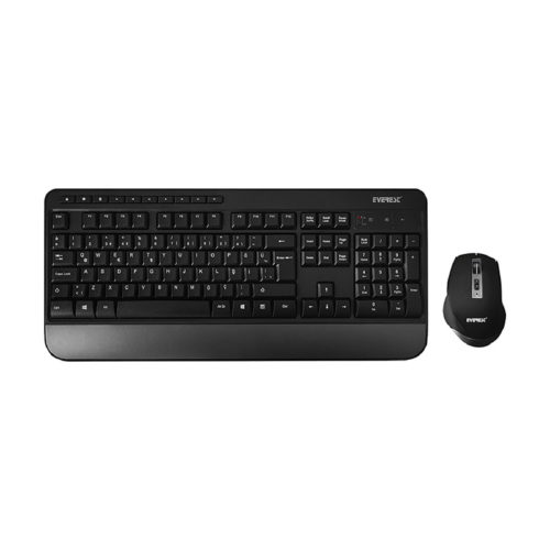 Everest KM-5300 Black Wireless Q Multimedia Keyboard + Mouse Set