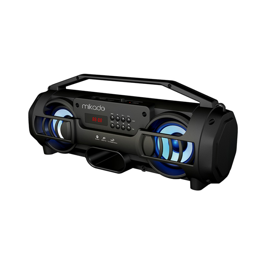Mikado MD-BT38 Freestyle Black Light BT / TF / USB / AUX / TWS Wireless MP3 Player Speaker