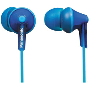 Panasonic RP-HJE125E-A Ergofit In Ear Wired Earphones with Powerful Sound, Comfortable Non-Slip Fit, Includes 3 Sized Ear Buds - Blue
