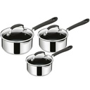 Tefal Jamie Oliver Quick &amp; Easy 3-Piece Sauce Pan Set - E303S344