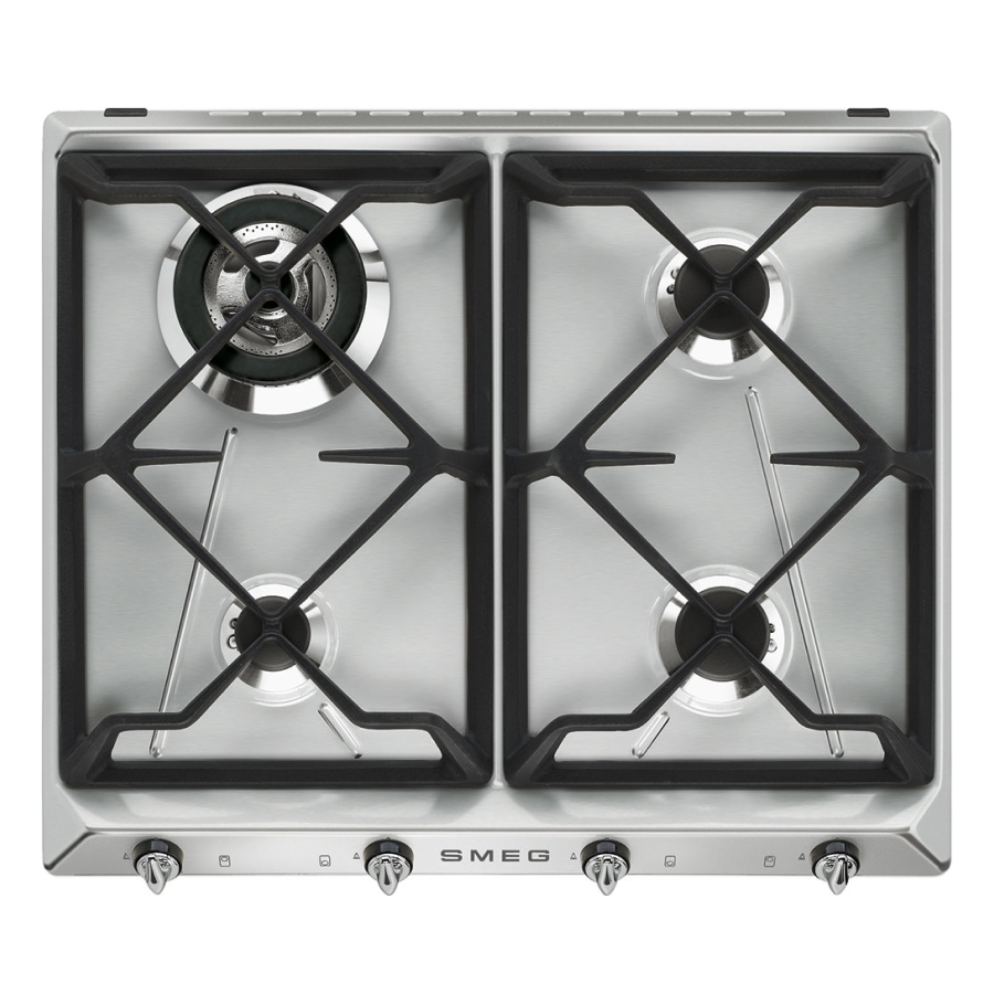 Smeg SR964XGH Stainless Steel, Gas Hob &quot;Victoria Aesthetic&quot;