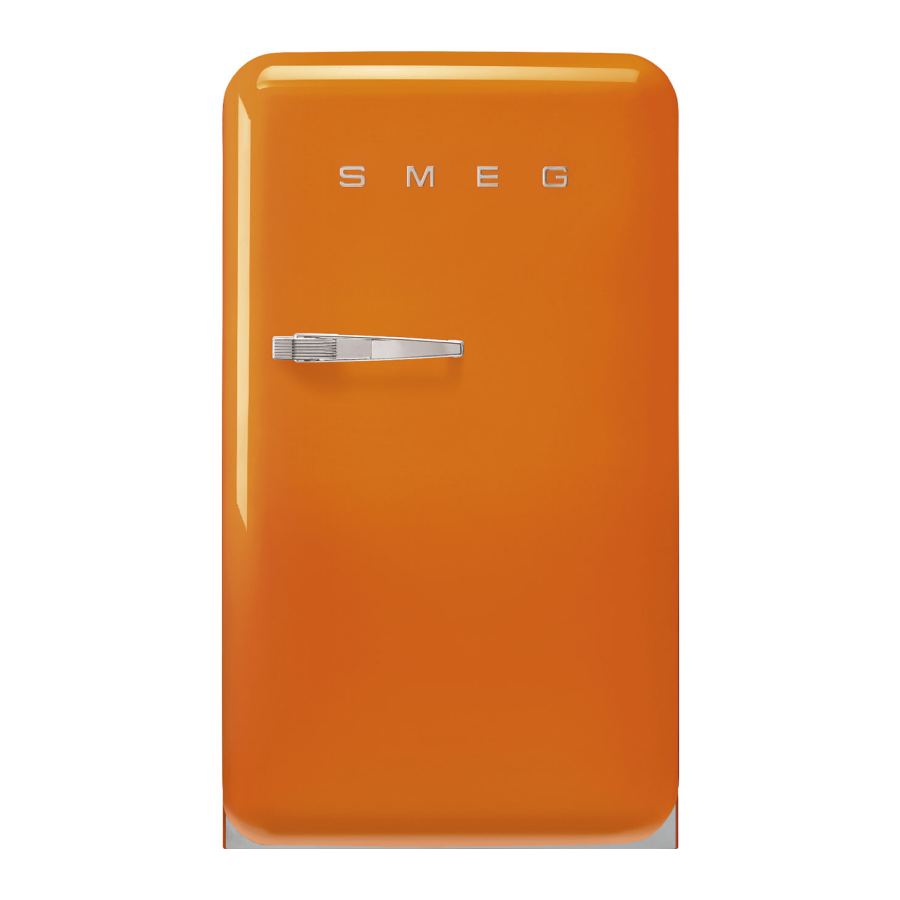 Smeg FAB10ROR5 Free Standing Orange Refrigerator One Door &quot;50's Style Aesthetic&quot;