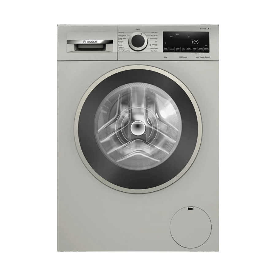 Bosch WGA142ZXTR 1200 Spin, 9kg, Washing Machine - Silver