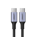 Ugreen US316 USB-C &amp; USB-C Kablosu PD Hızlı Şarj 1m 100W Kablo - Siyah 70427B
