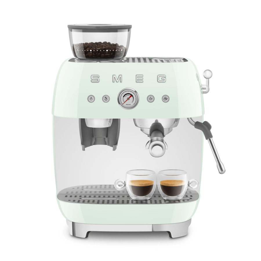 Smeg EGF03PGEU Pastel Green Espresso Kahve Makinesi | Pump | Grinder