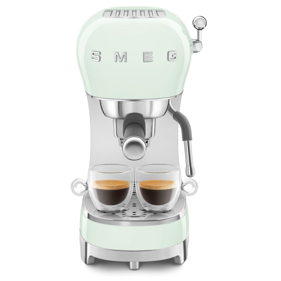 Smeg ECF02PGEU Espresso Manual Coffee Machine Pastel Green