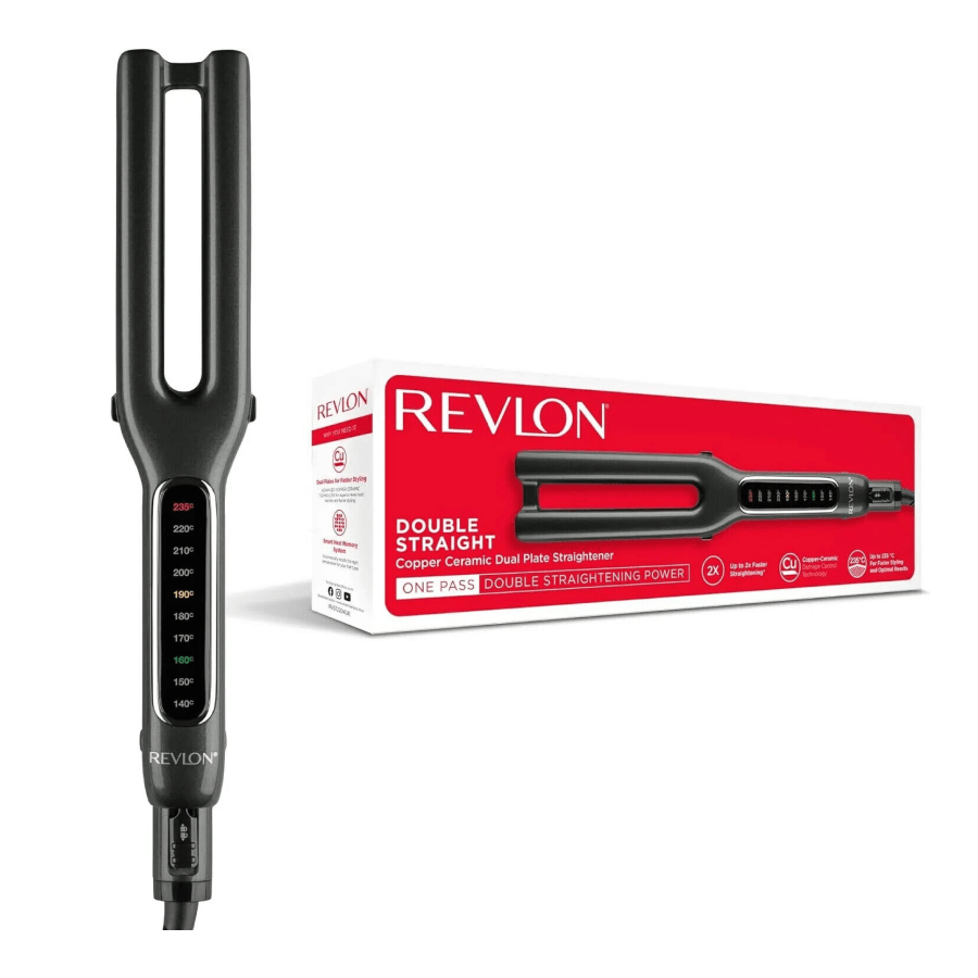 Revlon Double Straight Copper Ceramic Dual Plate Hair Straightener RVST2204UK