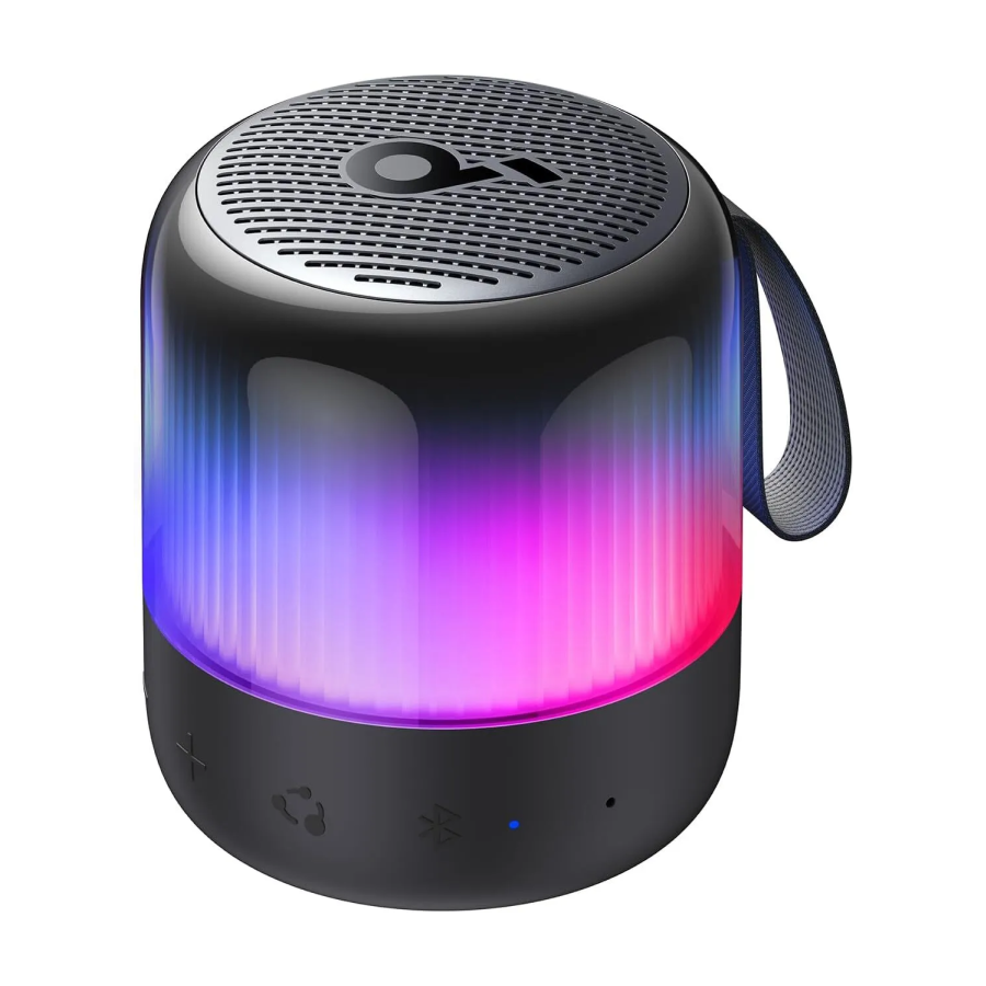 Anker Soundcore Glow Mini Portable Speaker | 360° Dynamic Sound, Customizable Light Show