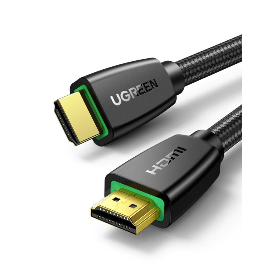 Ugreen HDMI Male to Male Naylon Örgülü Kablo Ethernet 1,5 m. Siyah, 4K*2K, 60 Hz. v2.0 (40409)