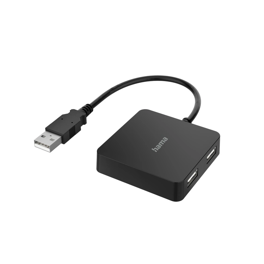 HAMA 4 Port USB 2.0 Desktop Hub, Black -  HM.200119