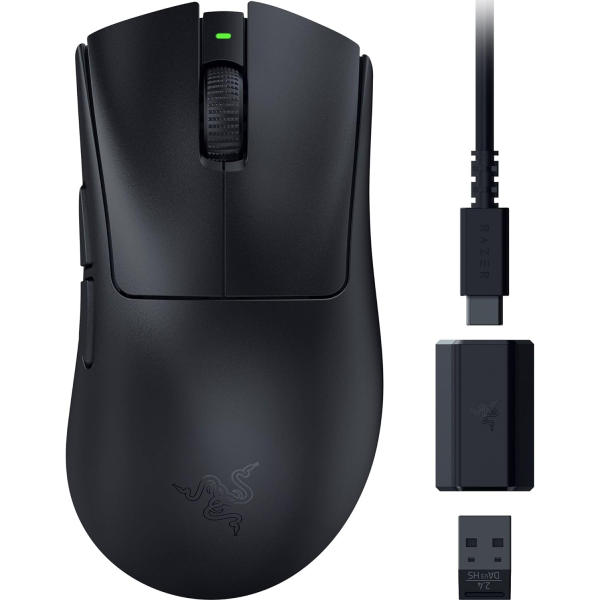 Razer DeathAdder V3 HyperSpeed Wireless/Wired Gaming Mouse USB / 2.4 GHz | Black (RZ01-05140100-R3G1&quot;