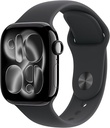 Apple Watch Series 11 GPS 42mm Jet Black Aluminium Black Sport Band M/L MEQU4