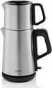 Arzum TeaCharm Turkish Tea Maker, Stainless Steel, Auto Shut-Off, Inox, 1800W AR3143
