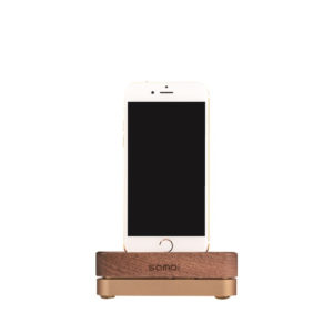 SAMDI Walnut Iphone Chargers Stand