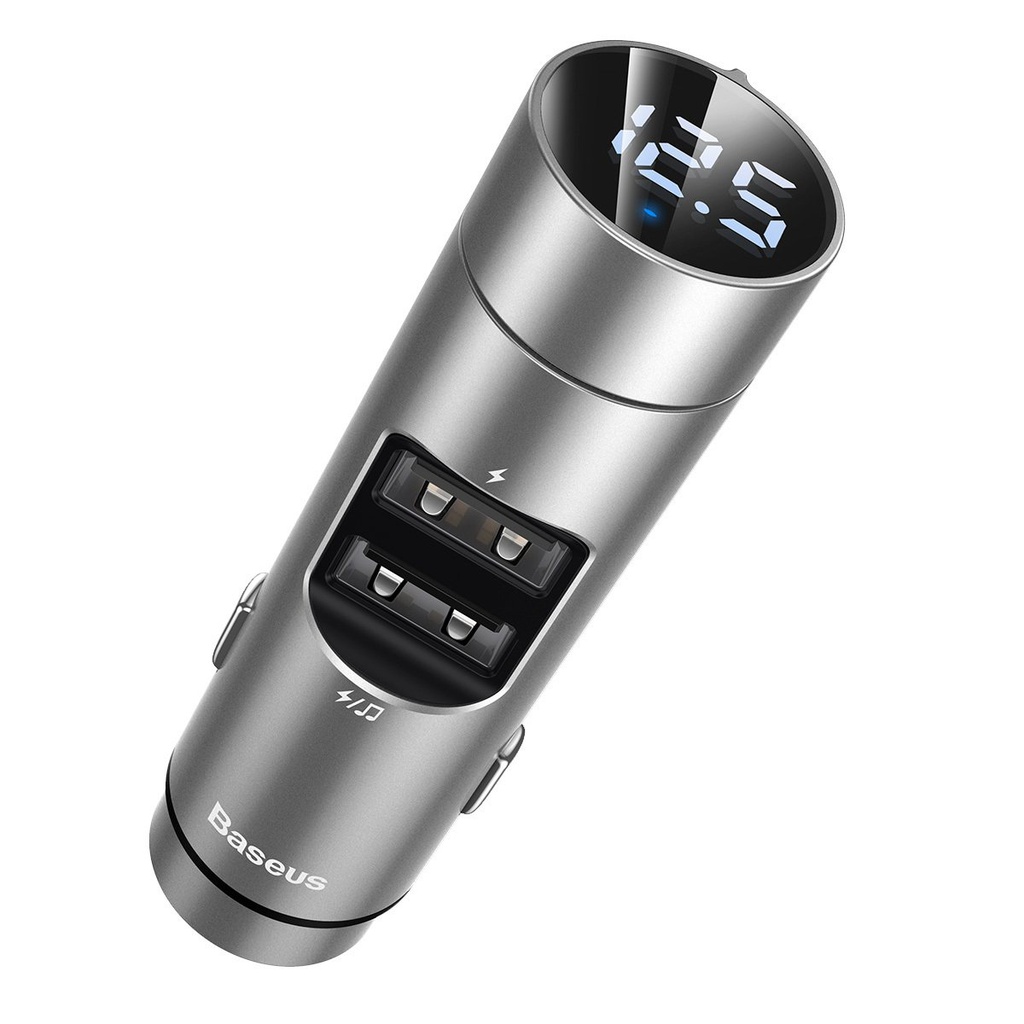 Baseus Energy Column Car Wireless MP3 Charger+FM Transmitter Silver