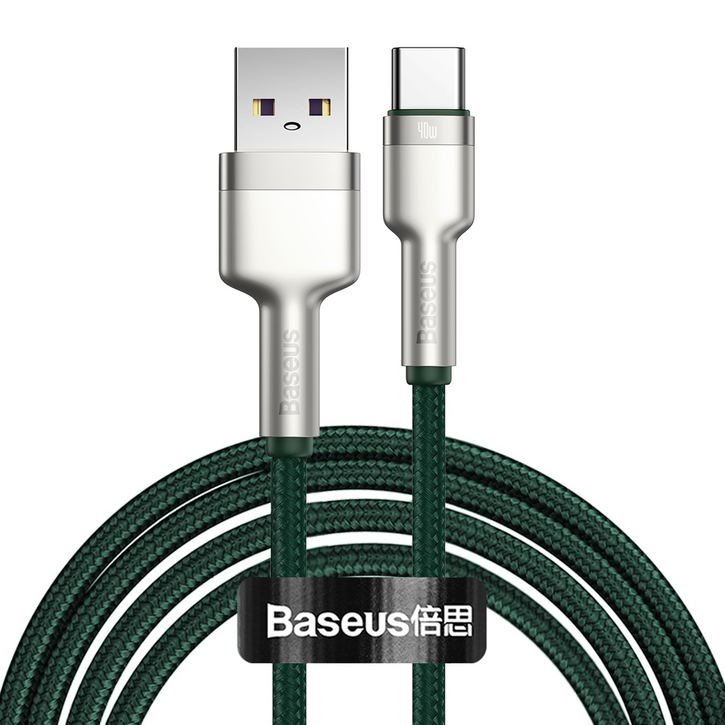 Baseus Cafule Metal 40W 1m Type-C Cable Green