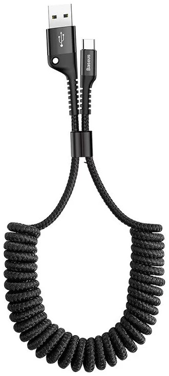 Baseus Fish-Eye Spring Data Cable Type-C 2A 1m Black