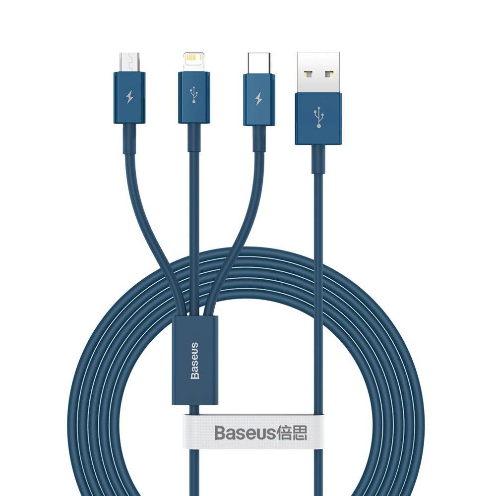 Baseus USB Cable 3-in-1 Baseus Superior Series 1.5m Blue