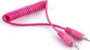 S-link SL-SP3 1m Stereo M/M Spiral Audio Cable - Red