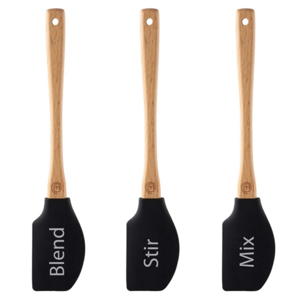 Masterchef Knife Set Of 3 Black Wood Look 525830